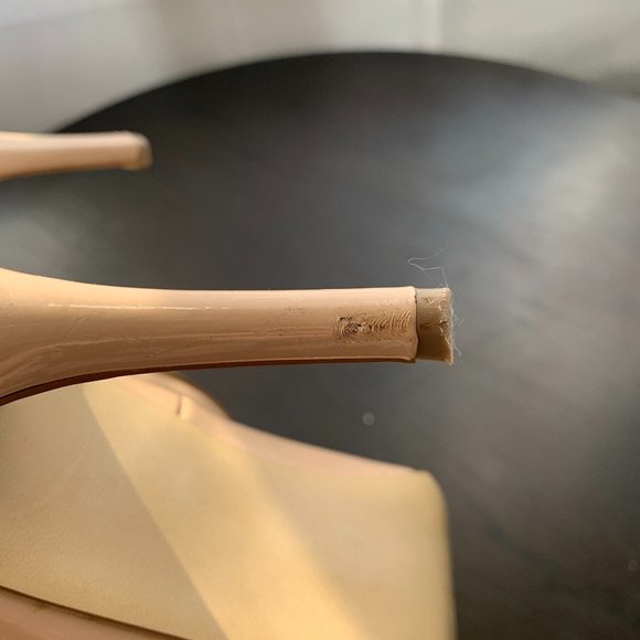 Steve Madden Wavvy Nude Patent Modern Heels - Picture 7 of 10